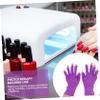 Beatifufu 2pcs Uv Fingerless Nail Gloves for Gel Manicure Outdoor Use Comfortable Half-Finger Design Elastic and Shielding view 4