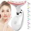SDKWDH Red-Light-Therapy-for-Face-and-Neck, 7 Color Face Massager Tool for Wrinkles, Double Chin, Vibrating Facial Massager with Thermals for Skin Care, Glossy White view 1