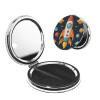 LZQPOEAS Rocket Clipart Space Ship Makeup Mirror 2-Sided 1X/2X Magnification Compact Mirror Small Pocket Mirror for Purse Folding Portable Handheld Mirror Travel Makeup Mirror for Gift Round Shape view 1