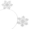 Huachi Snowflake Headbands for Women Girls Christmas Hair Accessories for Women Holiday Sparkle Rhinestone Snowflake Costume Hairbands Festival Party Headpiece view 2