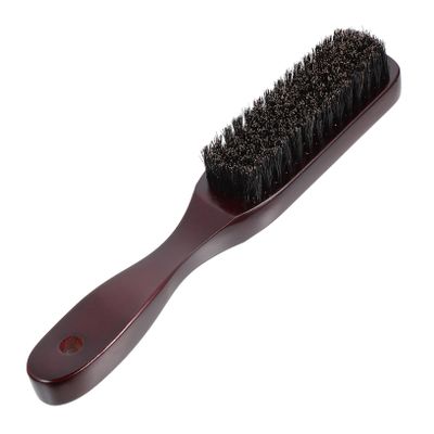 LALADEFIEE Beard Brush for Men Soft Boar Bristle Facial Cleaning Tool Ergonomic Design for Grooming Shaving Boyfriend Salon Home Use Black