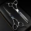 TXGJWRA Professional Hair Cutting Shears, 6inch Professional Japan Steel Blue Skull Cut Hair Scissors Cutting Barber makas Haircut thinning Shears Hairdressing Scissors Set,Set with Bag view 1