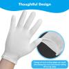 4 Pairs White Gloves, Breathable Cotton Gloves for Dry Hands Sleeping, Reusable White Cotton Gloves for Eczema SPA and Moisturizing Overnight, Washable Work Gloves for Women and Men view 4