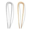 2Pcs French Hair Pins for Thick Hair, Metal French Twis Hair Pins for Women Girls, U-Shaped French Pin for Buns, 5.5 Inches Large French Pins Hairstyle Accessories (Silver, Gold) view 1