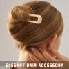 2Pcs French Hair Pins for Thick Hair, Metal French Twis Hair Pins for Women Girls, U-Shaped French Pin for Buns, 5.5 Inches Large French Pins Hairstyle Accessories (Silver, Gold) view 2