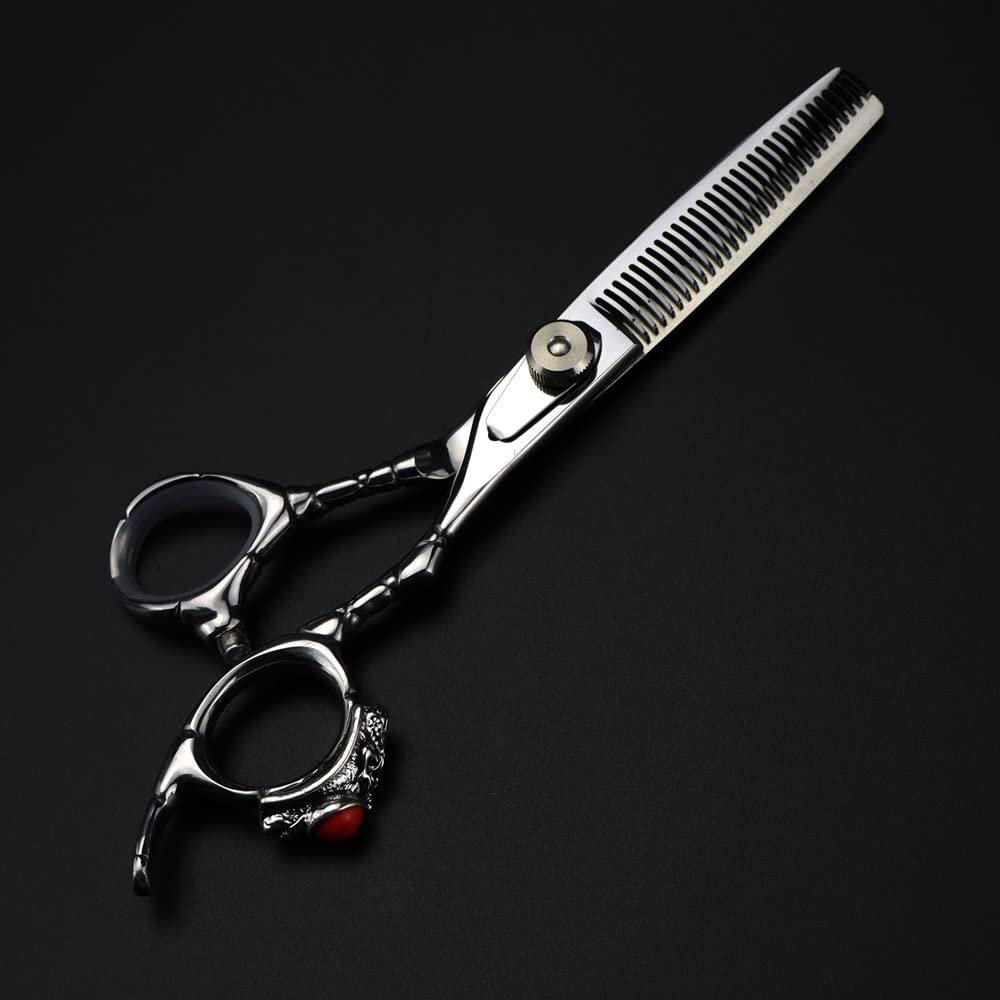 TXGJWRA Professional Hair Cutting Shears, 6inch Professional Japan 440c Steel Upscale Scissor Ring Cut Hair Scissors Haircut thinning Barber Cutting Shears Hairdressing Scissors,Thinning