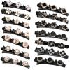 14PCS Sparkling Crystal Stone Braided Hair Clips,Braided Duckbill Clips with 3 Small Clips Double Layer Braided Hair Clips Hairpin Rhinestone Hair Barrette Accessories for Women/Girls (style1) view 1