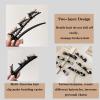 14PCS Sparkling Crystal Stone Braided Hair Clips,Braided Duckbill Clips with 3 Small Clips Double Layer Braided Hair Clips Hairpin Rhinestone Hair Barrette Accessories for Women/Girls (style1) view 2