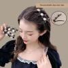 14PCS Sparkling Crystal Stone Braided Hair Clips,Braided Duckbill Clips with 3 Small Clips Double Layer Braided Hair Clips Hairpin Rhinestone Hair Barrette Accessories for Women/Girls (style1) view 3