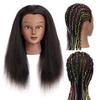 Mannequin Head 100% Real Hair 16", Mannequin Head Human Hair,Cosmetology Head Doll Head for Hair Styling, Manikin Head for Braiding,Curling,Straightening (F16-A) view 1