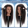 Mannequin Head 100% Real Hair 16", Mannequin Head Human Hair,Cosmetology Head Doll Head for Hair Styling, Manikin Head for Braiding,Curling,Straightening (F16-A) view 3