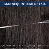 Mannequin Head 100% Real Hair 16", Mannequin Head Human Hair,Cosmetology Head Doll Head for Hair Styling, Manikin Head for Braiding,Curling,Straightening (F16-A) view 4
