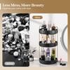 Aveniee 360 Rotating Makeup Organizer for Vanity, Large Spinning Bathroom Counter Organizer Shelf Holder for Cosmetics, Skin Care, Lipsticks,3 Tiers, Black view 4