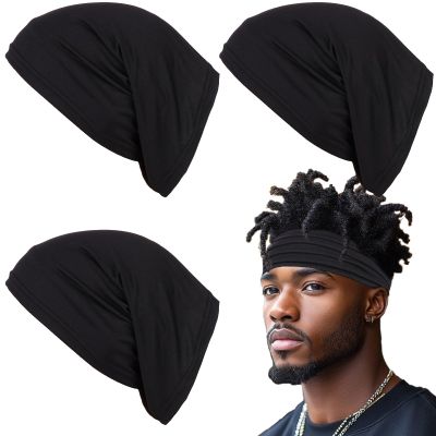 4 Pcs Dreadlock Tube Unisex Men Women Dreadlocks Bands Elastic Dreadlock Cap Head Wraps Dreads Cap Locks Headbands for Long Hair braids
