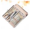 HONMEET Nail Clier Set Toenail Tool Set 16pcs Manicure Tools Cuticle Pusher Kit view 2