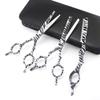 Professional Hair Cutting Shears, 5.5Inch Professional Zebra pattern Hairdressing Cutting Shears razor Japan Barber Thinning Scissors Hair Styling set view 1