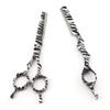 Professional Hair Cutting Shears, 5.5Inch Professional Zebra pattern Hairdressing Cutting Shears razor Japan Barber Thinning Scissors Hair Styling set view 3