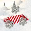 12 Pcs Snowflake Hair Clips, Christmas Sparkly Hair Clips, Rhinestone Pearl Hair Clip, Snowflake Hair Accessories, Small Silver Metal Hair Barrettes for Women Girls view 4