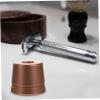 ASAKKURA 1pcs Bathroom Razor Stand Base Manual Shaver Holder for Organized Countertops Compact Design for Easy Access and Air Drying Rose Gold Finish view 2
