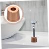 ASAKKURA 1pcs Bathroom Razor Stand Base Manual Shaver Holder for Organized Countertops Compact Design for Easy Access and Air Drying Rose Gold Finish view 3
