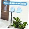 ASAKKURA 2pcs Cup Holders for Bathroom Manual Shaver Rack Ventilation Wall-mounted Shelf Design for Home and Salon Use view 3