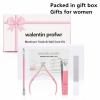 Nail Clippers Set Women Manicure Kit Nail Cuticle Kit with Nail Clippers Nail Cuticle Trimmer Pusher Glass Nail File Nail and Cuticle Care Kit Travel Nail Set Manicure Tools Cuticle Set Gift for Women view 3