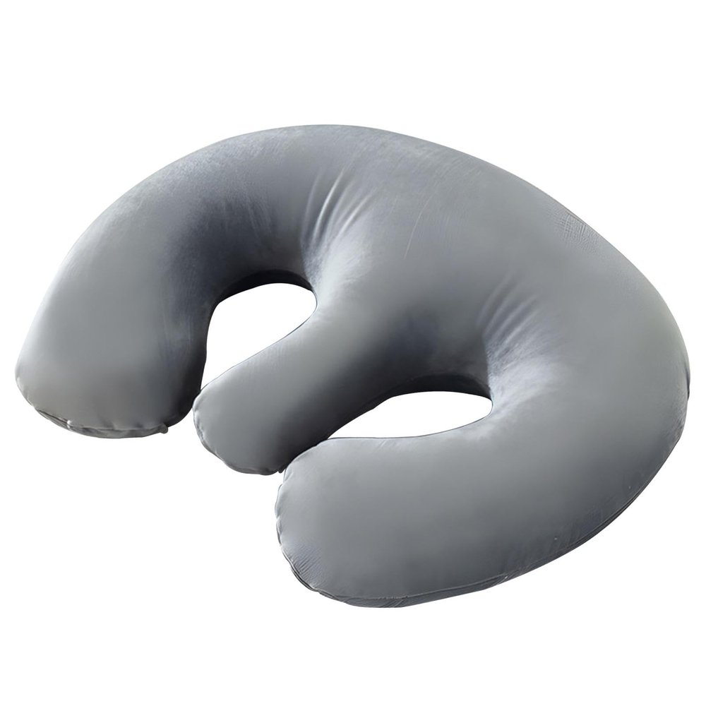 Amagogo Breast Pillow Massage Table Rest Pillow Body Relaxing Comfortable SPA Massage Chest Cushion Hollow Pillow for Travel Sleeping, Gray