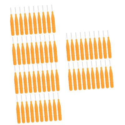 Beatifufu 60pcs Mini Eyebrow Makeup Brushes Cap Interdental and Makeup Brush for Travel Home and Lightweight and Portable Cosmetic Tool