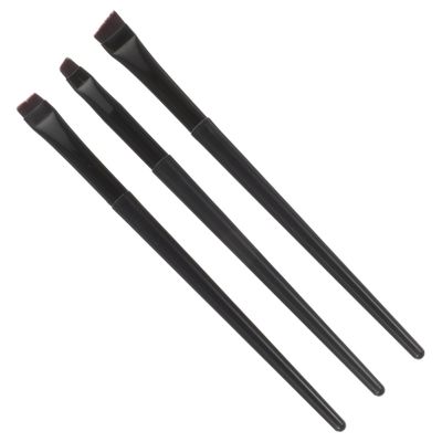 ASAKKURA 3pcs Eyeliner Makeup Brushes Flat Eyeliner Eyebrow Tools Lightweight Portable for Home Travel Use Comfortable Grip