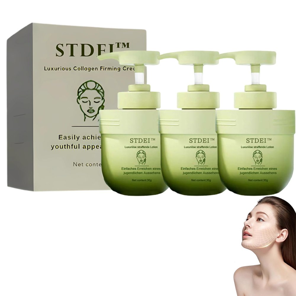 dooeka STDEI Luxurious Collagen Firming cream, Advanced Skin Tightening Cream, STDEI Collagen Firming Lotion Body Moisturizer, Lifts, Firms, For All Skin Types (3 Bottle)