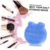 FOYTOKI Makeup Brush Cleaning Mat Pad for Makeup Brushes Makeup Brush Scrubber Stand Holder view 2