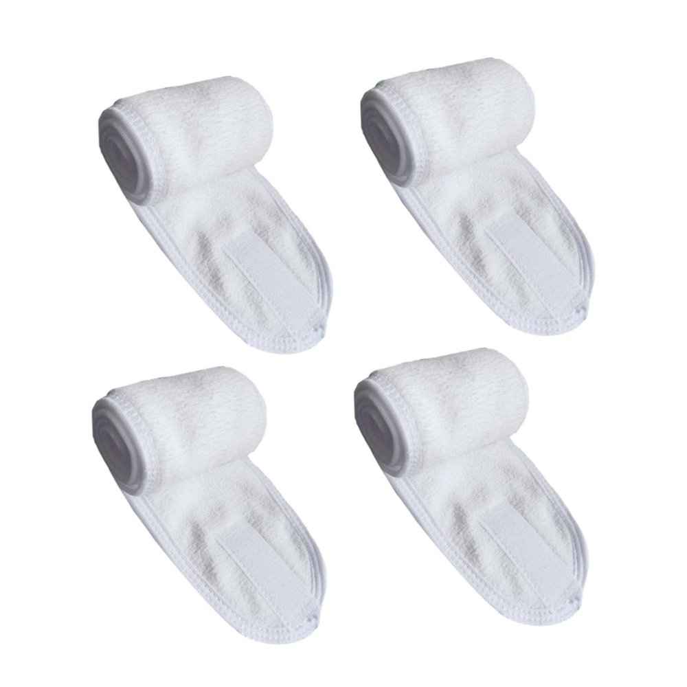 Healeved 4pcs Facial Spa Headbands for Women Sweat Absorbent Makeup Wraps Comfortable Hair Hoops for Washing Face Shower Tape Headbands