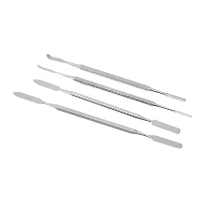 Beatifufu 4pcs Stainless Steel Makeup Mixing Spatulas Double-headed Stirring Rods for Cosmetics for Nail Art and Manicure Tools