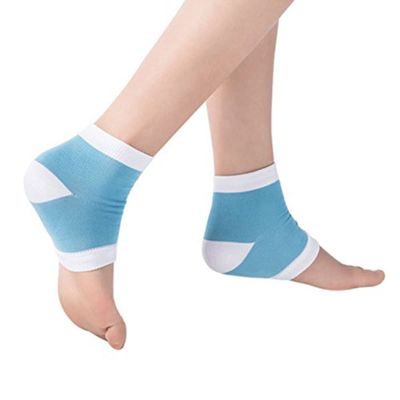ASAKKURA Moisturizing Gel Heel Socks Open Toe Compression Socks for Dry Cracked Spa-Like Toe Recovery Fits
