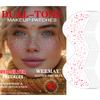 10 Pcs Red-Silver Dual-tone Glitter Freckles,Red and Silver Glitter Freckles Face Tattoo, Waterproof Face Sparkle Freckles, Long-lasting 48h Temporary Tattoos for Christmas view 1