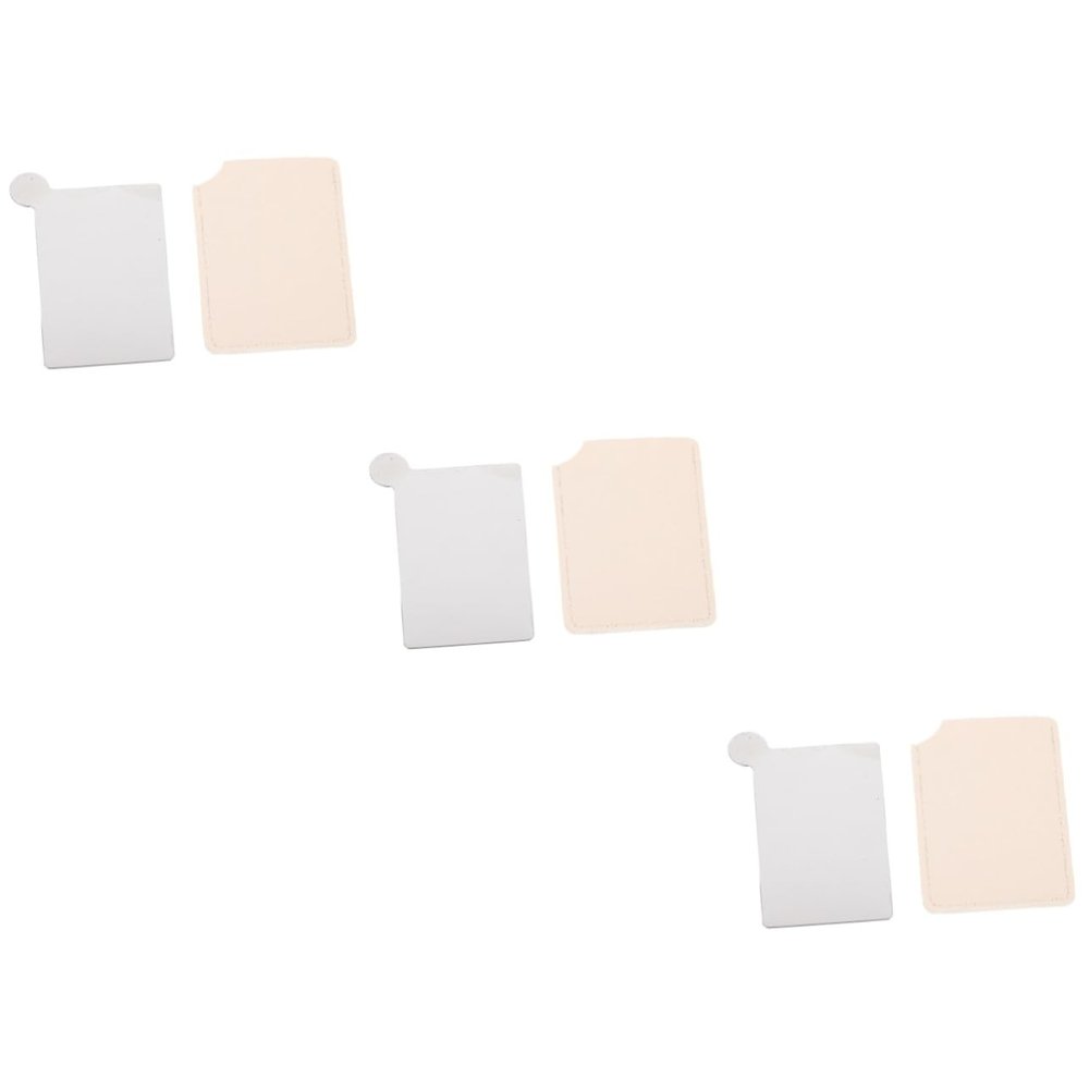 Mikinona 3pcs Makeup Palette Stainless Steel Mixing Palette for Foundation Blending Portable for Go