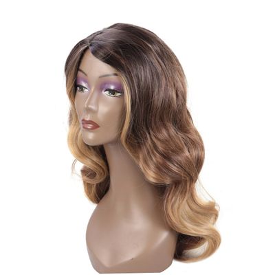 Mikinona Women Curly Cosplay Wig with Net Synthetic Hair Side- Medium Wig for Daily Wear Parties and Halloween Events