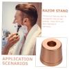 HAPINARY Razor Stand for Bathroom Storage Rose Gold Manual Razor Holder with Stable Base Lightweight Design Easy to Use and Durable Aluminum Construction view 3