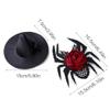 Witch Hat Hair Clip for Women Punk Hairpin Dark Mesh Spiderling Halloween Blingbling Large Rose Hair Accessories view 3