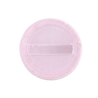ASAKKURA 10pcs Round Makeup Powder Puff Sponges Blending Sponges for Face Cotton Rounds Rayon Ribbon Back for Smooth Application Random