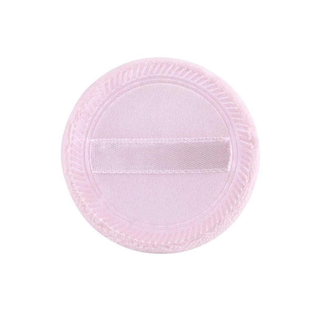 ASAKKURA 10pcs Round Makeup Powder Puff Sponges Blending Sponges for Face Cotton Rounds Rayon Ribbon Back for Smooth Application Random