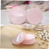 ASAKKURA 10pcs Round Makeup Powder Puff Sponges Blending Sponges for Face Cotton Rounds Rayon Ribbon Back for Smooth Application Random view 2
