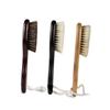 FOYTOKI Dense Wool Beard Brush Curved Handle Dark Red Shaving Brush for Men for Beard Cleaning Boys and Girls Shower Natural Handle Comfortable Dense Bristles Versatile Grooming Tool view 3