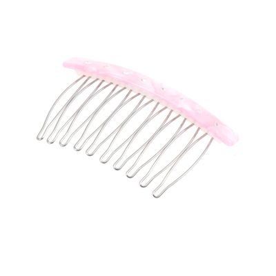 ASAKKURA Rhinestone Acrylic Hair Comb for Women Decorative Tuck Comb in Pink Fashion Hair Accessory for Girls for Updos and Special Occasions