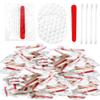 100 Sets Hotel Vanity Kit Individually Wrapped, Bulk Travel Cleaning Kit for Hotels Disposable Toiletries Homeless Care Package Supplies Bulk(Cosmetic Cotton Pads, Cotton Swabs, Nail File) view 1