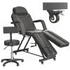 Charmmade Tattoo Chair for Client,Professional Facial Lash Esthetician Bed with Wheels,Adjustable Massage Table,Multipurpose Spa Chairs with Split Legs for Esthetician Artists view 1