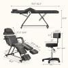 Charmmade Tattoo Chair for Client,Professional Facial Lash Esthetician Bed with Wheels,Adjustable Massage Table,Multipurpose Spa Chairs with Split Legs for Esthetician Artists view 3