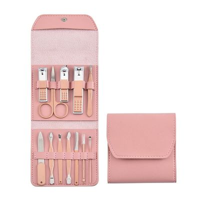 MHJKHG Manicure Set Grooming Set 12-Piece Nail Clippers Set with Built-in Nail File Manicure Kit Suitable for Office Bedroom Travel Tools Set Manicure Nail Clippers KitPink