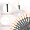100 Pack Disposable Eyeliner Applicator Eyeliner Brushes Fine Point Ultra-Fine Point Eye Liner Applicator Eye Liner Brush Fine Black Cosmetic Eye Wands Makeup Brushes Tools For Women (Black) view 3