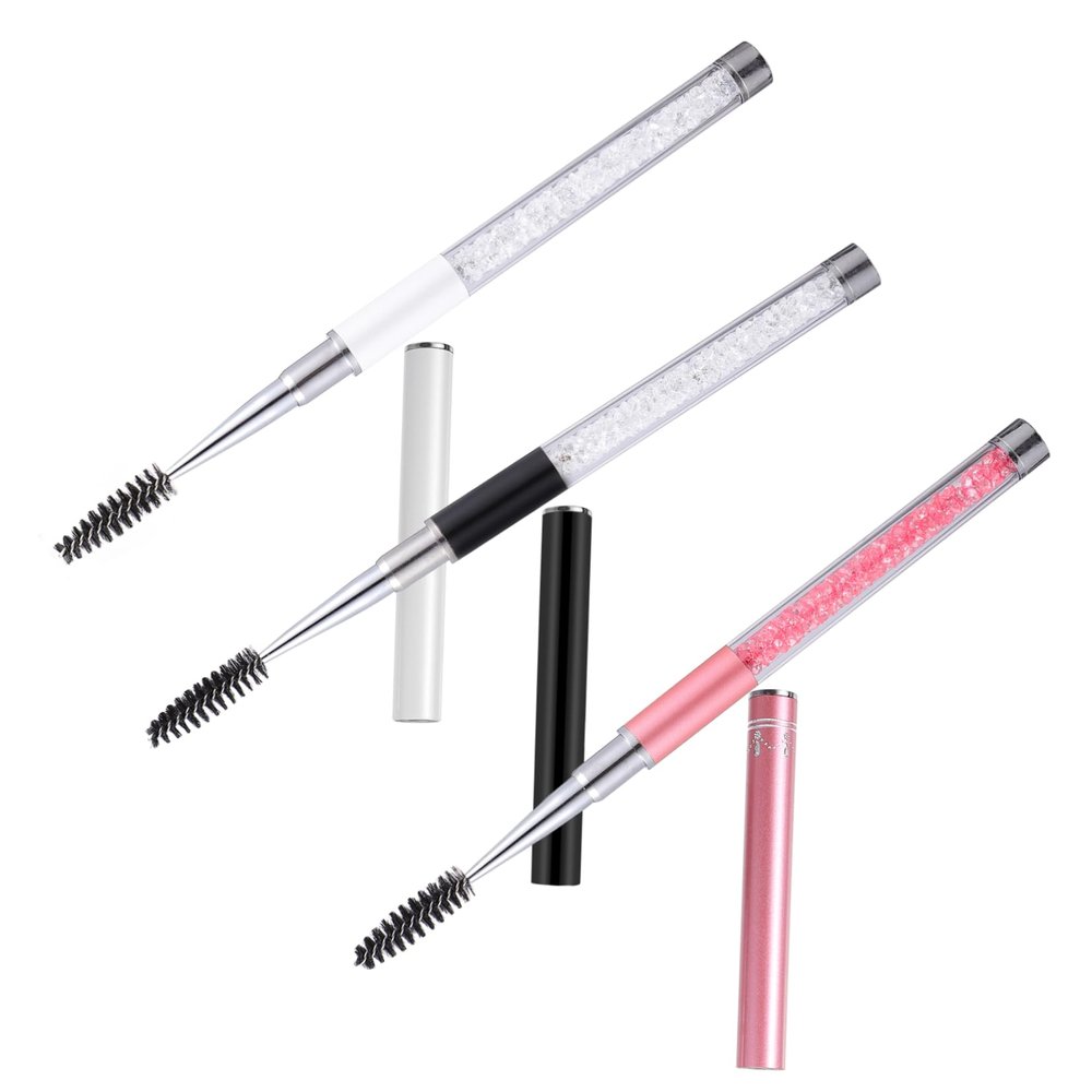 ASAKKURA 3pcs Spiral Head Eyelash Mascara Brush Brow Makeup Tool Lightweight Portable Brush Wands for Eyebrow and Lashes